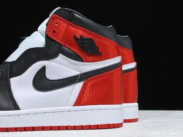 Rep Husky Toe 1 Satin Jordan Black Retro High Air CD0461-016 0322